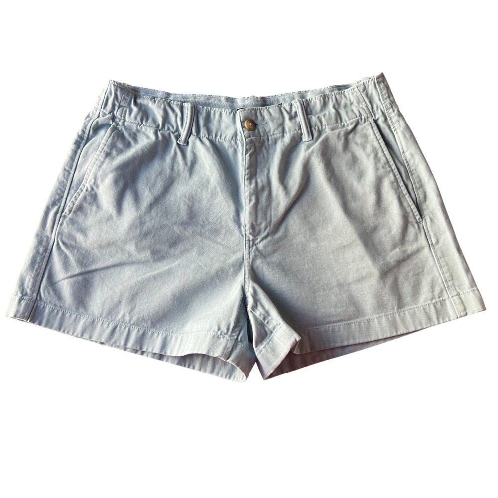 Polo Ralph Lauren chino shorts womens size 8 100% cotton twill light blue